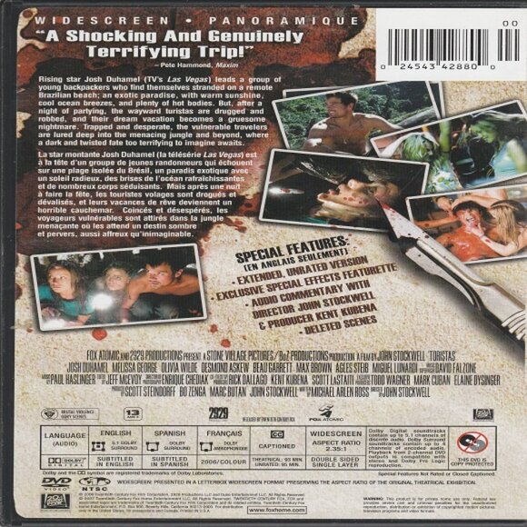 Turistas - Classic Horror DVD - Picture 2 of 2